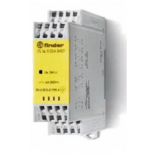 7S1690120420, Модульное электромеханическое реле безопасности (реле с принудительным управлением контактами); 4NO+2NC 6A; контакты AgNi; катушка 12В DC; ширина 22.5мм; степень защиты IP54